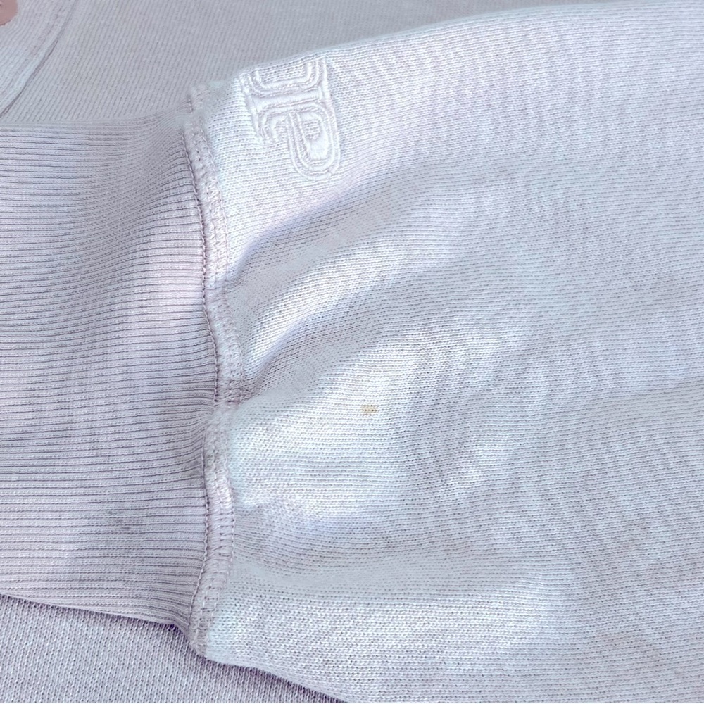 PINK Victoria's Secret Women Sweatshirt Large Pink Campus Collar Cropped - Picture 6 of 7